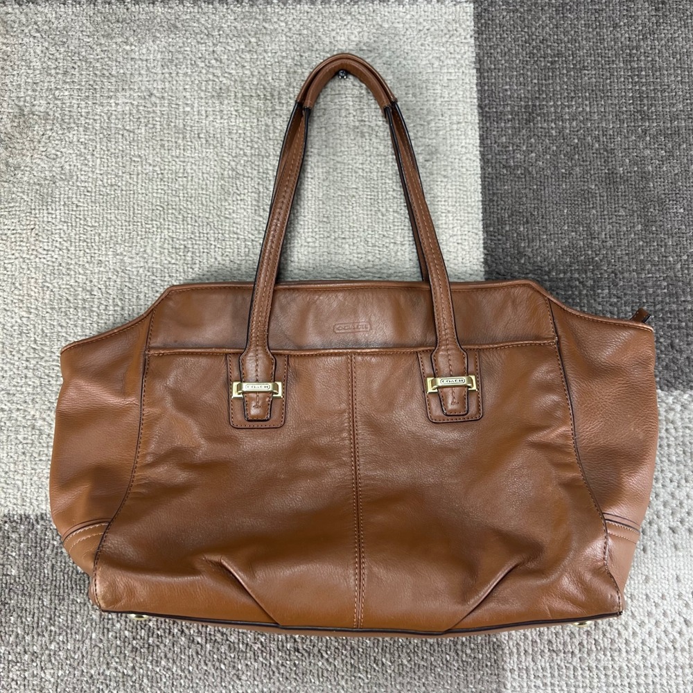 Coach Taylor Brown Leather Shoulder Purse F25205